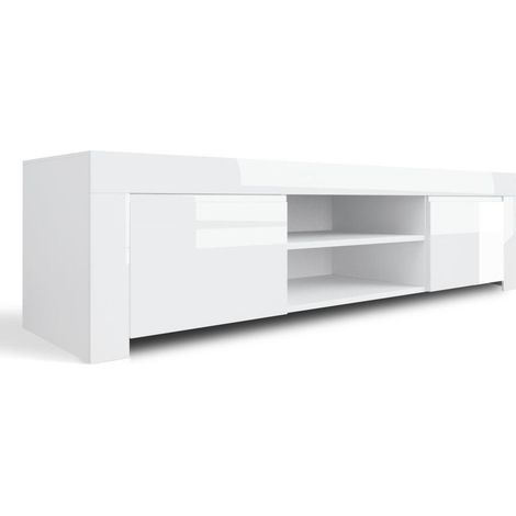 Meuble TV AMBER blanc (1/4)