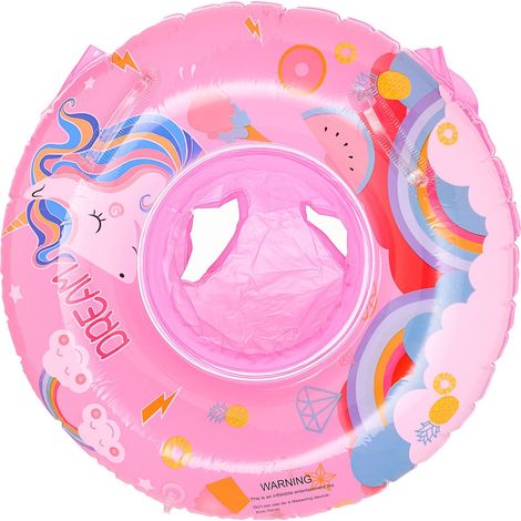 Anillo de natación flotante para bebés, ALHX Anillo de natación inflable para niños, Anillo de natación para bebés Anillo de natación de unicornio de dibujos animados, Adecuado para niños de 3 a 5 año (1/2)