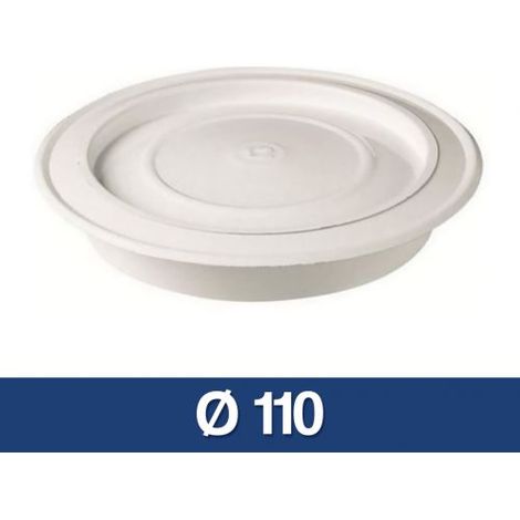 ROSONE PER TUBO STUFA PELLET SMALTATO BIANCO CANNA FUMARIA CAMINO STUFA 10027V 110 (16097) (1/3)