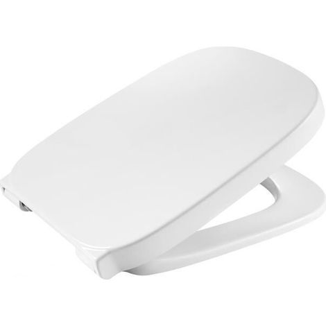 Roca – Abattant WC Supralit® SQUARE DEBBA – Charnières amovibles – Confort et praticité – Compatible avec cuvettes DEBBA (1/4)