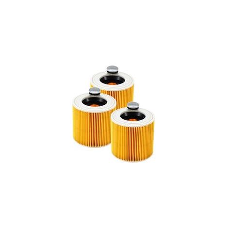 Filtre à Cartouche, 3x Filtre Aspirateur Pour Karcher, Aspirateur Pour Kärcher WD3 Premium, WD2, Filtre WD3, MV3, MV2 SE4001 SE4002, Filtre De Rechange Pour Aspirateur Kärcher 6.414-552.0/64145520 (1/5)