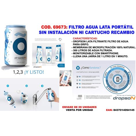 FILTRO AGUA LATA SIN INSTALACION NI CARTUCHO RECAMBIO