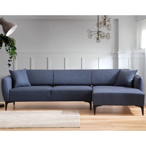 Ecksofa rechts Belissimo Blau