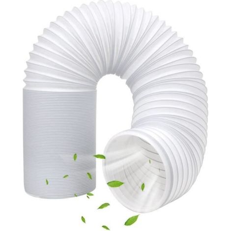 Tuyau d'évacuation d'air en PVC flexible - - 130mm x 2m - Extérieur - Gainé (1/3)