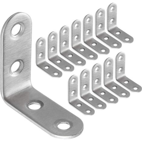 13 Stück 40 x 40 mm Edelstahl-Eckwinkel, Eckverbinder zur Befestigung und Reparatur von Möbeln, zur Verstärkung von Verbindungen, silberfarben (1/5)