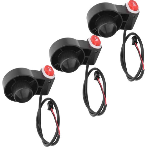 Interrupteur de klaxon étanche 3 pièces pour vélo électrique et scooter, bouton plastique guidon (1/5)