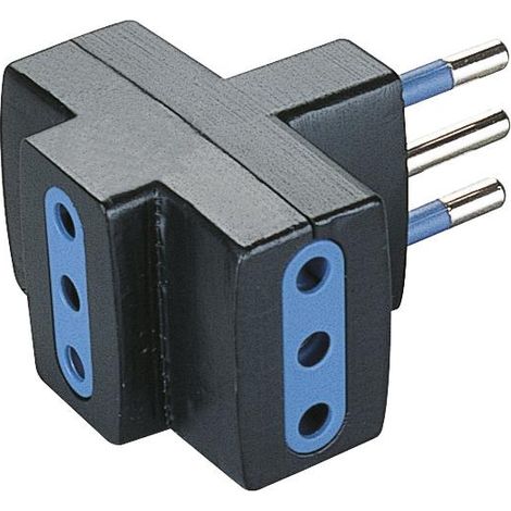 Steckdosenadapter poly pool PP0447 schwarz blau 10 A