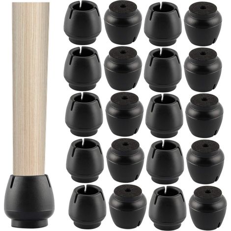 Coussins de meubles en feutre, protège-pieds de chaises, protège-pieds de chaises et de tables en silicone, résistants et anti-friction, avec protections antidérapantes pour canapés, chaises et tables