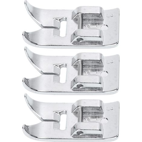 3 Pièces Pieds-de-biche Résistants à l'Usure en Acier Inoxydable pour Machine à Coudre, Accessoires de Remplacement (1/5)