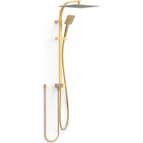 TRES 19063504OM Conjunto de Ducha Adaptable a Cualquier Grifo Color Oro Mate 24K - ref: 19063504OM