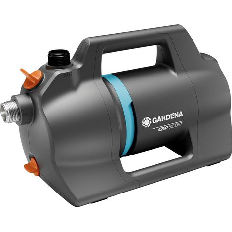 Gardena – Pompe de surface 4200 Silent 4200 l/h – Hauteur de refoulement 39 m – Pression 3,9 bar – Puissance 600 W – Silencieuse 49 dB - D398352 (1/6)