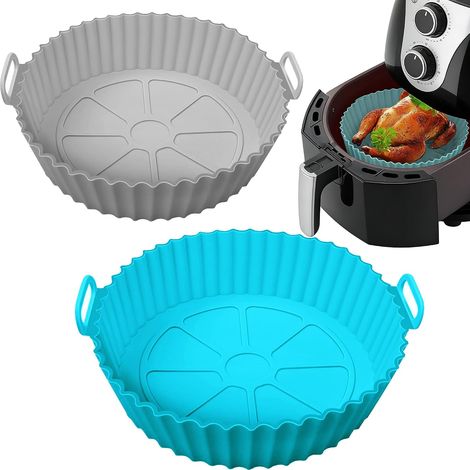 2 Pièces Moule Silicone, Diamètre 20cm, Résistant 240°C, Pour Friteuse à Air 3-5L, Four Micro-onde (1/5)
