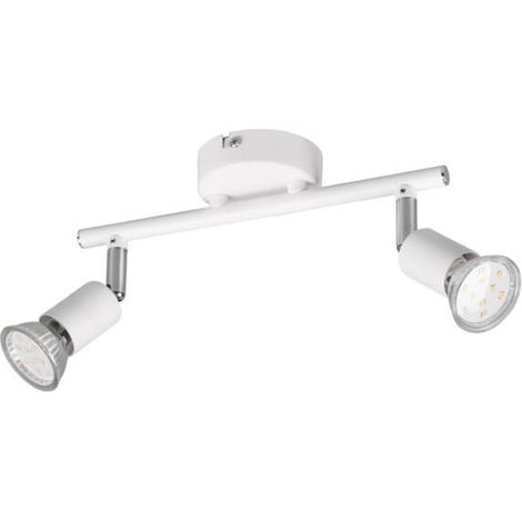 Spot plafond PARIS blanc orientable 2xGU10 métal RL (1/3)