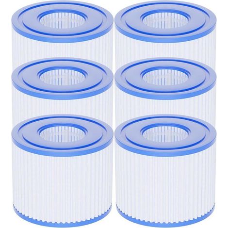 Filtres VI, compatibles avec les modèles de filtres Lay-Z Spa 90352E, 58323E, 58323 et 90427E, paquet de 6. (1/5)