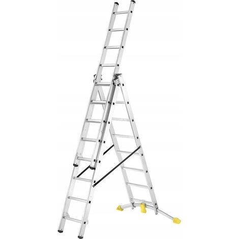 Hailo S100 Kombileiter rote Aluminium 5,5 m (1/3)