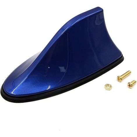 Antenne Requin Bleue 1pc pour Voiture ABS FM/AM Hauteur 75mm, Largeur 80mm, Longueur 170mm, Améliore Signal, Décoration, Facile À Installer, Design Moderne, Avec Câble FM/AM (1/3)