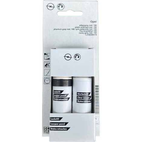 Pintura de retoque original para OPEL 190 (Z190): Pintura para coche + Barniz transparente 2x12 ml (1/5)