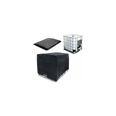 Bâche de réservoir IBC 1000 L, anti-UV, anti-poussière, 120x100x116 cm, noire – (1/5)