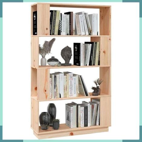 814059 Bibliothèque/Séparateur de pièce 80x25x132 cm Pin solide (1/5)