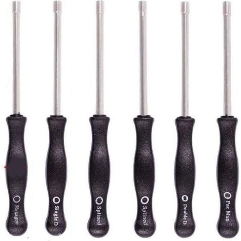 8 tournevis de carburateur pour Craftsman Poulan Tronçonneuse Débroussailleuse Outil de réglage – Splined Pacman Double D Type (1/3)