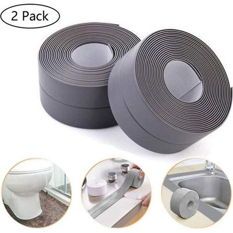 Bande d'étanchéité - DEMEUBLE - Ruban silicone gris - 3,2m x 38mm - Cuisine et salle de bains