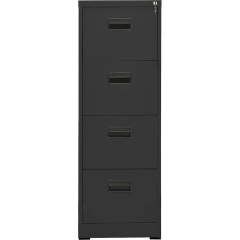 Maison Exclusive - Armario archivador de acero antracita 46x62x13