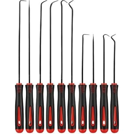 Crochets et Pics de Précision,Arrache Joint Injecteur,Jeu 10 Outils Précision pour Joints - Tournevis Retirer les d‘Huile Moteur Toriques (1/5)