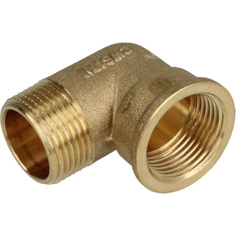 Coude 90° FF/FM  3/4'' laiton nu