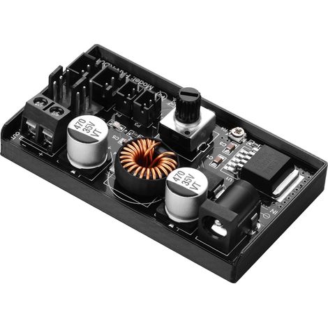 DC5525 12V Lüfterdrehzahlregler, für 2/3/4-adrige Lüfter, Spannungsregelung (nicht PWM), stufenlose Drehzahlregelung von 0 bis 100 %, mit Überstromschutz (1/5)