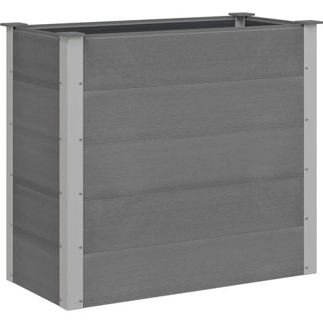 Jardinière de jardin - Balconnière à fleurs Lit surélevé de jardin WPC 100x50x91 cm Gris BV990401 - BonneVie (1/5)