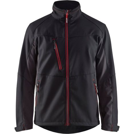 Veste de travail softshell 4950 - Noir/Rouge XXXL (1/5)