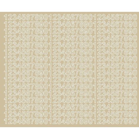 Numeri adesivi autoadesivi da 1 cm, beige lucidi (1/2)
