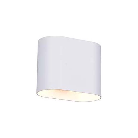 Wandleuchte Wandlampe Flurleuchte Metall weiß G9 up and down L 8 cm (1/4)