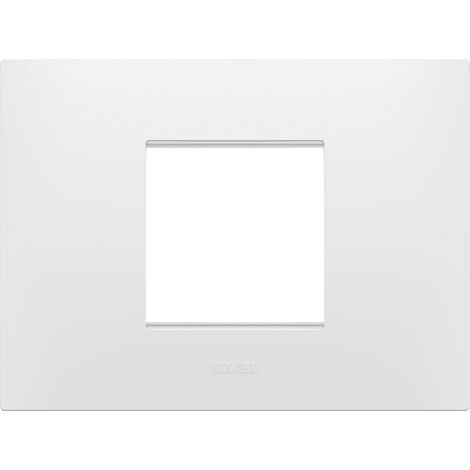 PLAQUE EGO RECTANGULAIRE 2P BLANC SATIN GEWISS GW16002PW