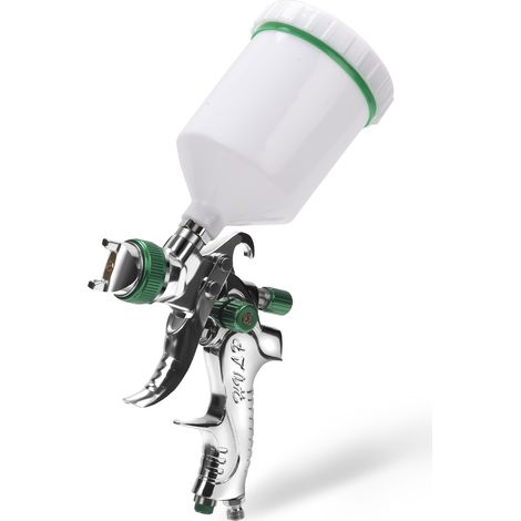 Randaco HVLP Lackierpistole 600 ml mit 3 Düsen 1,4/1,7/2,0 mm, Farbspritzpistole mit Schwerkraftzufuhr für Autolack und Möbel (1/5)