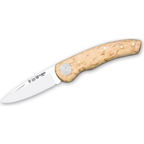 Navaja Climber 403 Miguel Nieto de 15,5 cms, con hoja de acero de 5,5 cms y mango de Madera natural de abedul rizado con remache de acero inoxidable