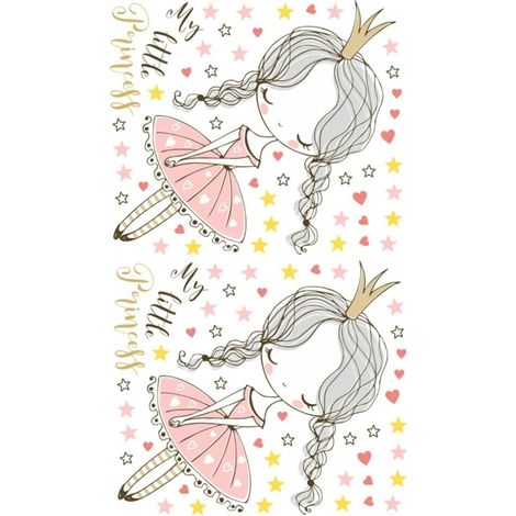 2 Pièces Autocollant Mural PVC Couronne de Princesse pour Chambre Garçon Fille Décoration pour et Salle de Jeu Facile à Appliquer Retirer pour Fêtes Anniversaire Décoration de (1/5)