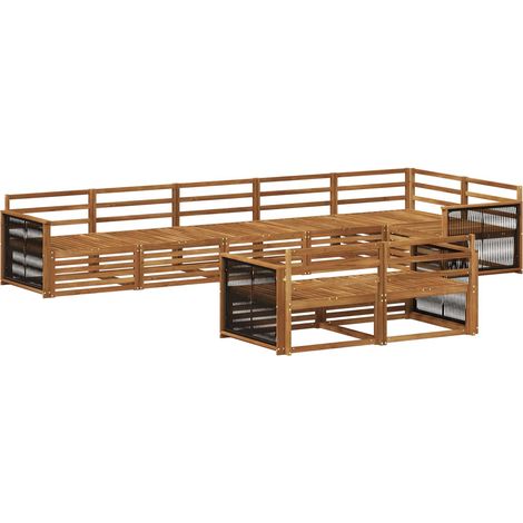 Outdoor Sofa Set 8 pcs Natural vidaXL (1/5)