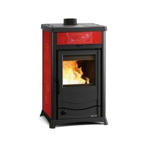 Termostufa a legna Rossella Plus Evo 4.0 Bordeaux – 11,1 kW – La Nordica – Riscaldamento per ambienti fino a 318 m³ (1/4)