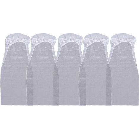 Lot de 5 housses de siège jetables pour avion, anti-salissures et anti-poussière.-131X47cm-White (1/3)