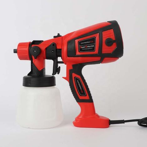 Pulvérisateur de peinture électrique à câble, peintre à pulvérisation 220V 850W 5Ft avec conteneur de 1300ml, 5 buses en laiton, 3 modèles et filtre pour l'intérieur et l'extérieur de la maison, clôtu (1/5)