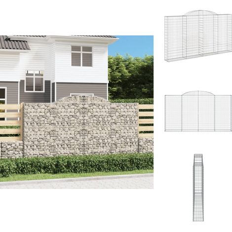 Blumentöpfe & Pflanzgefäße - Living Gabione mit Hochbogen 300x30x160/180 cm Verzinktes Eisen (1/5)