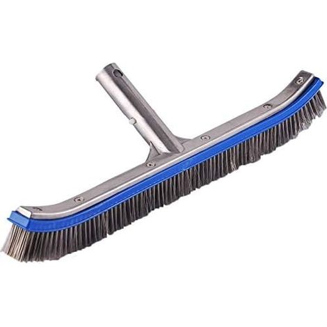 Brosse de piscine en acier inoxydable, 45 cm, aluminium, pour parois, fond, marches et carrelage-AquaForge (1/5)