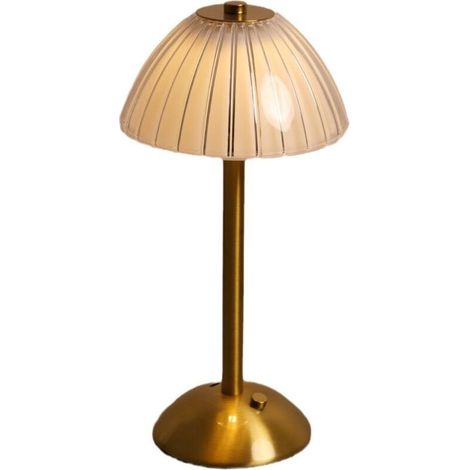 Lampe à poser sans fil rechargeable 1800 mAh – LED tactile dimmable – 3 températures de couleur 3000K à 6000K – Métal et acrylique – 400g (1/5)