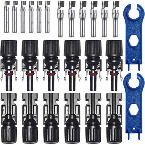 Connecteurs PV - Noname - 10 Paires - Mâle/Femelle - Étanchéité - Compatible 2,5mm2-6mm2 (1/4)
