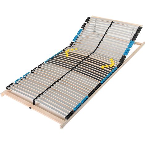 Ergonomischer 7 Zonen Lattenrost 80x200, Kopfteil mehrfach verstellbar, 42 Latten, Buchenholz, Made in Germany, Traglast bis zu 150Kg, Selbstmontage