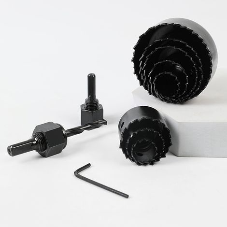 Coupe-trou pour le travail du bois, ensemble de 11 scies-cloches, plage 10-64 mm, outil de forage électrique pour percer des spots encastrés dans les plaques de plâtre