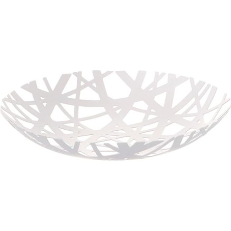 Corbeille à fruits en métal blanc usage quotidien usage cuisine (1/4)