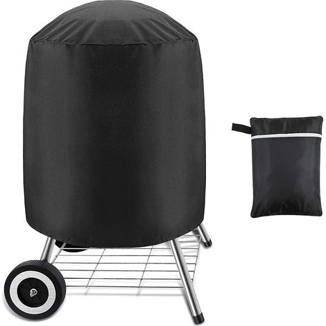 Housse pour Barbecues Charbon, Bâche Imperméable pour Barbecue Grill Exterieur, Housse Barbecue Rond 6172 cm, Noir (61 x 72 cm) (1/4)