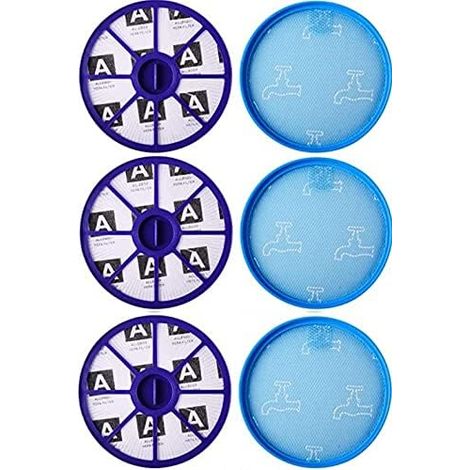 Lot de 6 filtres lavables de rechange pour aspirateur Dyson DC19 DC19T2 DC20 DC21 DC29 (1/5)